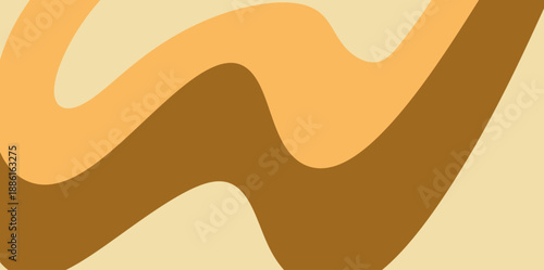 Dynamic Curved Layers Vector Background. High-quality vector illustration with dynamic layered curves in warm earthy shades, ideal for professional presentations and elegant corporate stationery.
