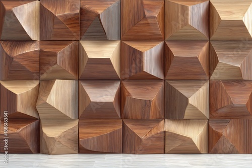 Wallpaper Mural Wood Diamond Panel Modern Wall Decor Texture  Luxury Interior Design. Torontodigital.ca