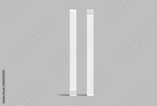 Blank white paper wristbands mockups isolated on background. Empty event wrist bands paper event bracelet design for festival access, admission control, hand entrance event, wristlet, concert armlet