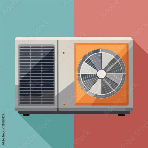 Creative split screen vector: old black and white photo contrasted with vibrant modern colorful abstract shapes, symbolizing time, change, and evolution.