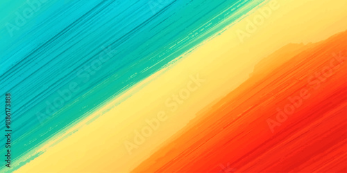 A vibrant abstract background features colorful waves and bright lines of pink, blue, and yellow to create a textured rainbow design perfect for a modern art wallpaper
