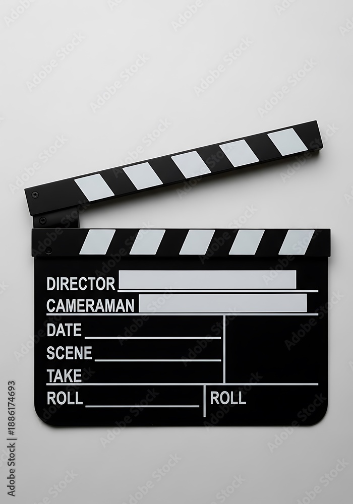 Obraz premium Close-up of a Film Slate - Capturing the Essence of Filmmaking.