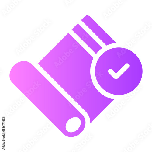 yoga mat gradient icon