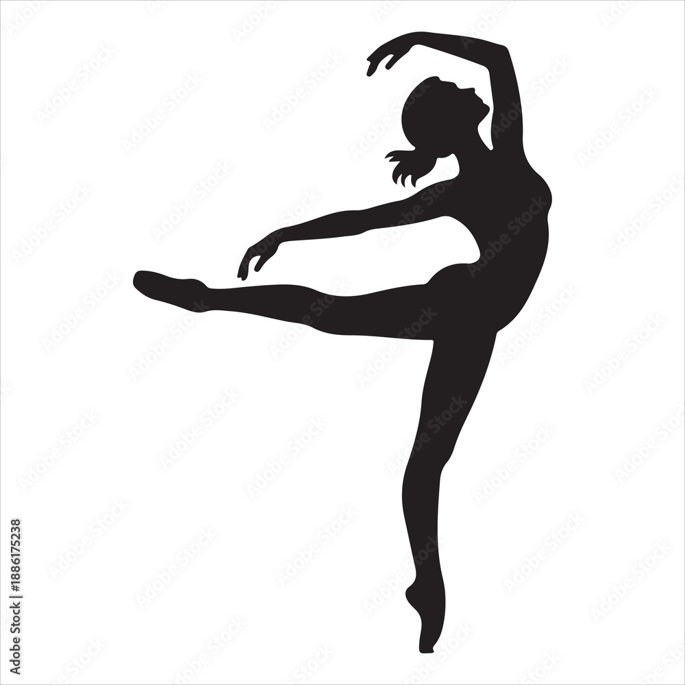 Obraz premium A black silhouette of a woman with a white background that say 