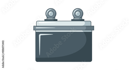 Visual depiction of a vehicle battery, crucial for starting power and electrical systems