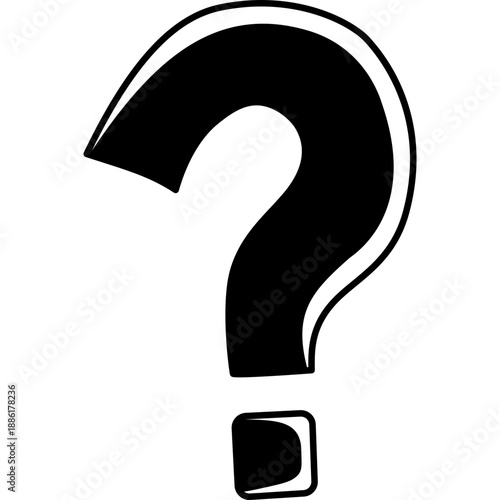 Question Mark Black Solid Style