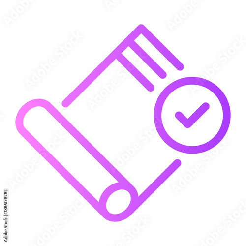 yoga mat gradient icon