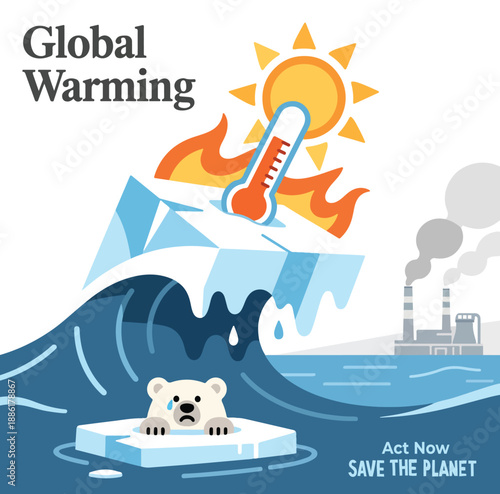 Global Warming Save The Planet Poster Design