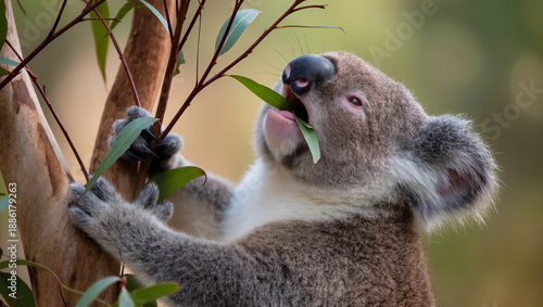 Wallpaper Mural A koala eating leaves Torontodigital.ca