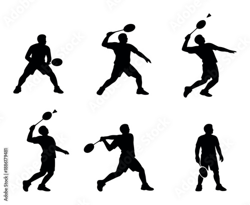 Silhouette dance moves of diverse individuals in various poses