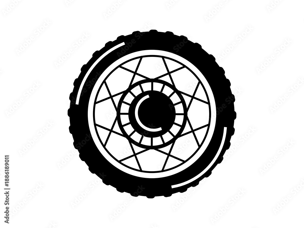 Obraz premium Tire icon vector collection. Set of tire icon vector designs. Stock vector