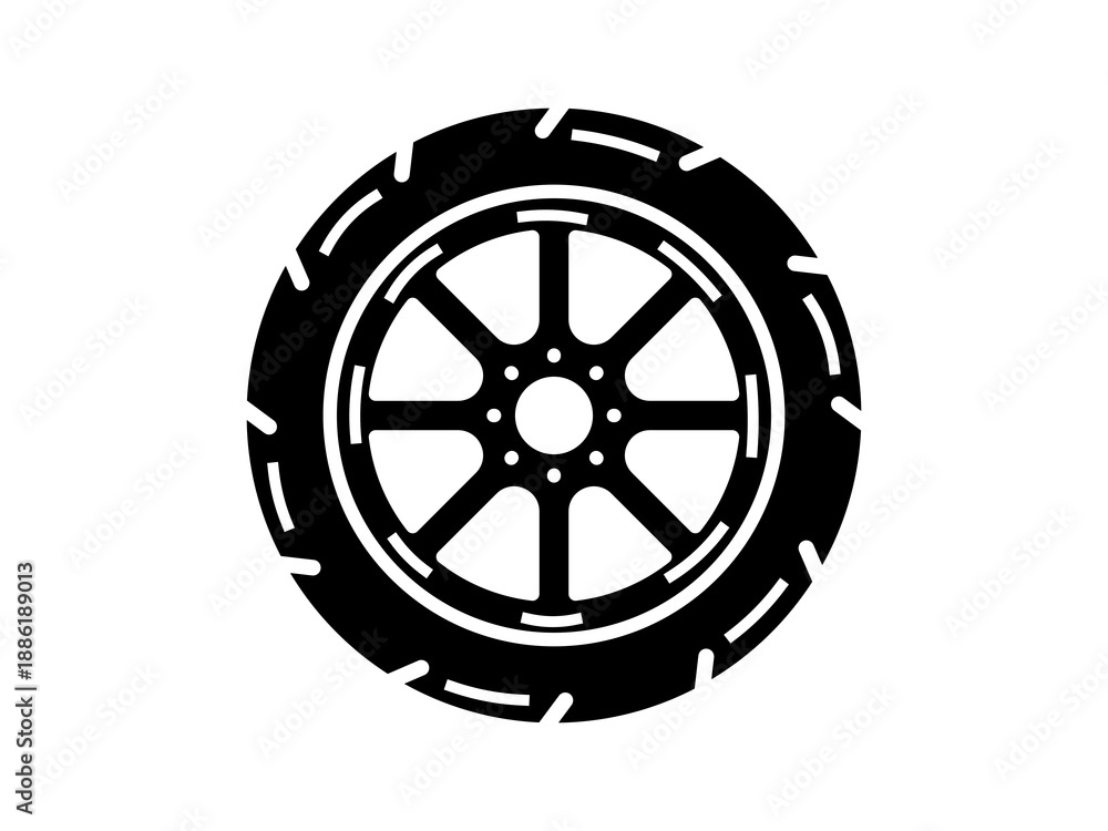 Naklejka premium Tire icon vector collection. Set of tire icon vector designs. Stock vector