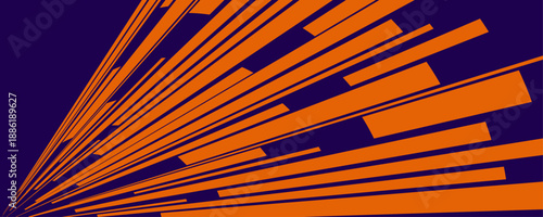 Orange perspective racing speed lines background
