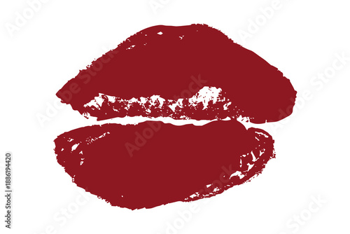 Lipstick kiss mark Romantic lip print Imprint of lips kiss Sexy lips makeup Female mouth Love symbol Design element for beauty fashion poster Valentines Day wedding