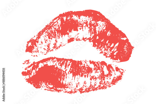 Lipstick kiss mark Romantic lip print Imprint of lips kiss Sexy lips makeup Female mouth Love symbol Design element for beauty fashion poster Valentines Day wedding
