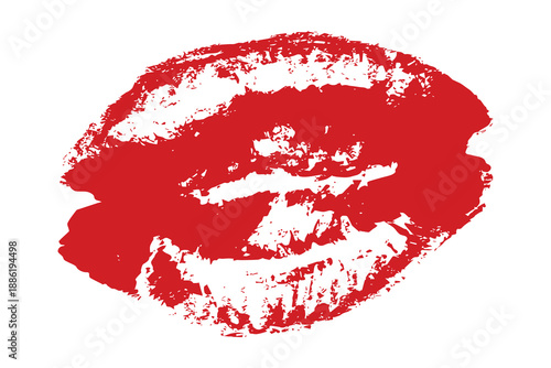 Lipstick kiss mark Romantic lip print Imprint of lips kiss Sexy lips makeup Female mouth Love symbol Design element for beauty fashion poster Valentines Day wedding