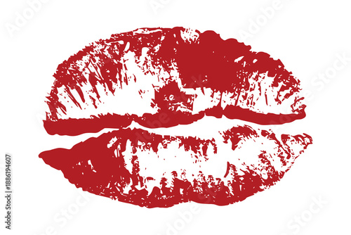 Lipstick kiss mark Romantic lip print Imprint of lips kiss Sexy lips makeup Female mouth Love symbol Design element for beauty fashion poster Valentines Day wedding