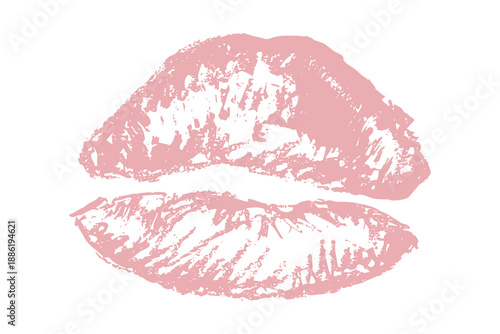 Lipstick kiss mark Romantic lip print Imprint of lips kiss Sexy lips makeup Female mouth Love symbol Design element for beauty fashion poster Valentines Day wedding