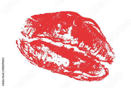 Lipstick kiss mark Romantic lip print Imprint of lips kiss Sexy lips makeup Female mouth Love symbol Design element for beauty fashion poster Valentines Day wedding