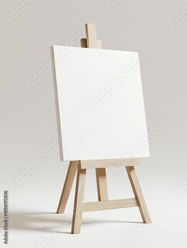 Wallpaper Mural Blank Canvas on Minimalist Wooden Easel for Creative Inspiration Torontodigital.ca