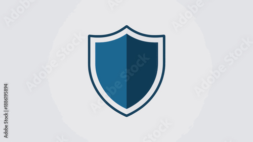 Free Download Blue Shield Icon in Modern Minimalist Design with Gradient Blue Color on White Background for Cybersecurity Logo - GFXLoad