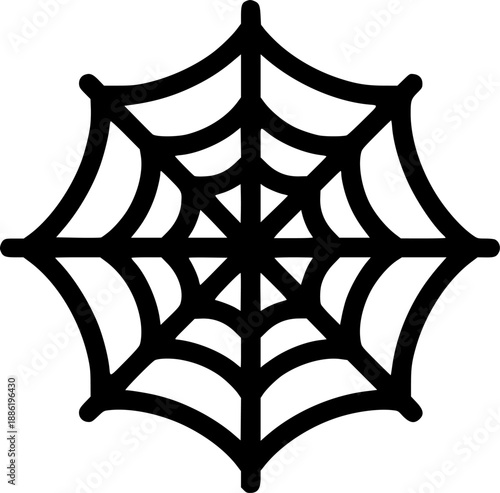 Spider web vector black silhouette print design
