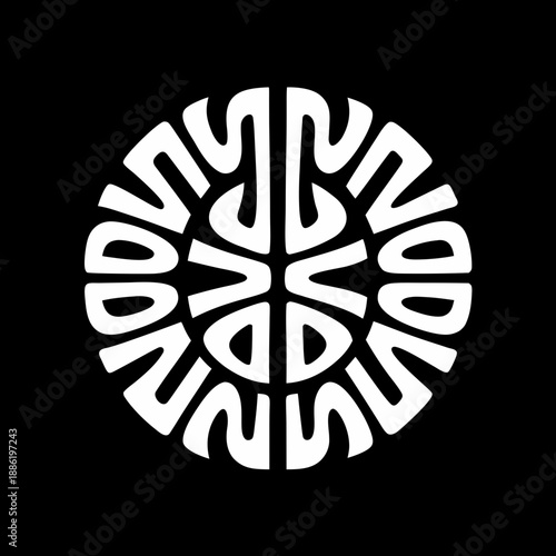 Abstract Infinity Drop Logo - Circular Mode Design