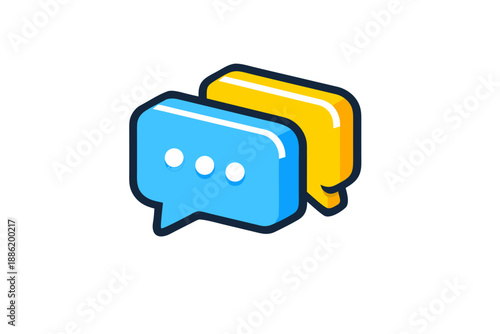 Vibrant Conversation Bubbles Symbolizing Communication and Dialogue