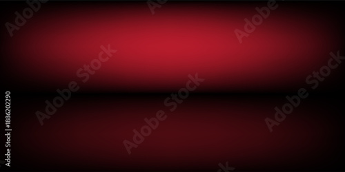 Abstract gradient podium background. Empty red 3D studio background. Clean scene for product presentation mockup template. eps 10