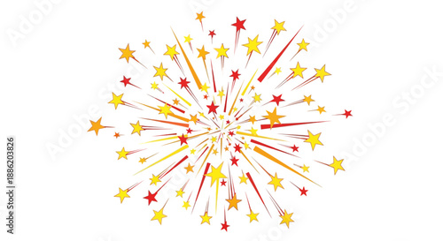 Exploding Stars Burst Background