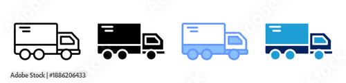trucking icon set multiple style collection
