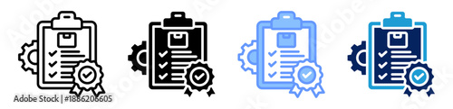 quality control icon set multiple style collection