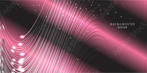 Glowing lines falling abstract big data concept