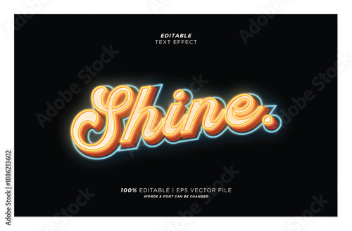 Editable vector text effect with typhograpy DESTINY on beige background