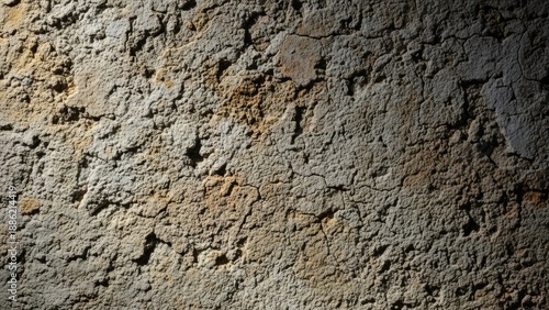 A close-up view of a rough textured concrete surface