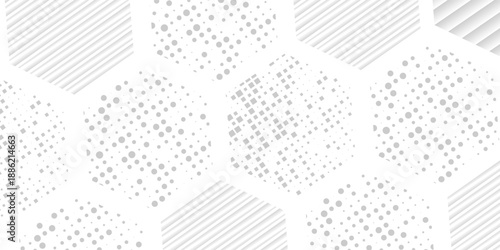 Abstract seamless pattern. Optical illusion of the movement of geometric shapes. Monochrome image.