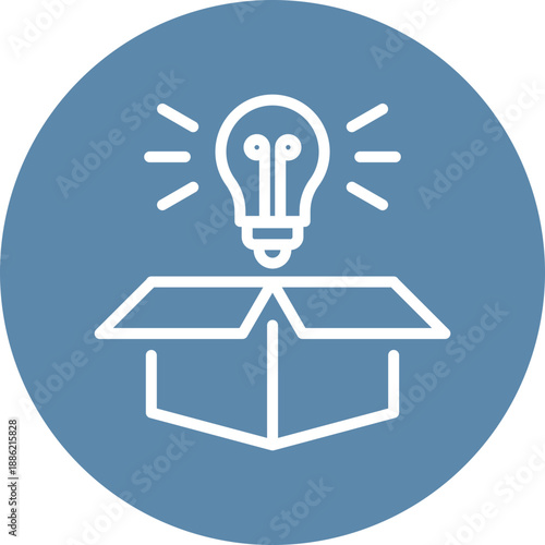 Product innovation icon for gross domestic product (GDP), business, website, application, printing, document, poster design, etc