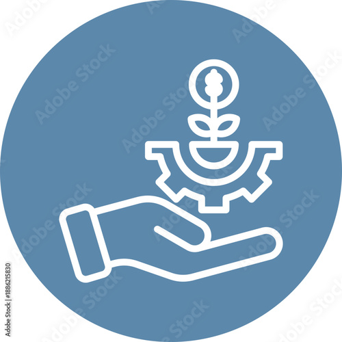 Financial stability icon for gross domestic product (GDP), business, website, application, printing, document, poster design, etc