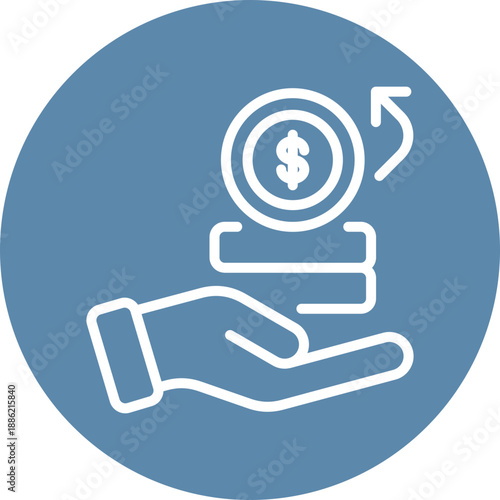 Expense icon for gross domestic product (GDP), business, website, application, printing, document, poster design, etc