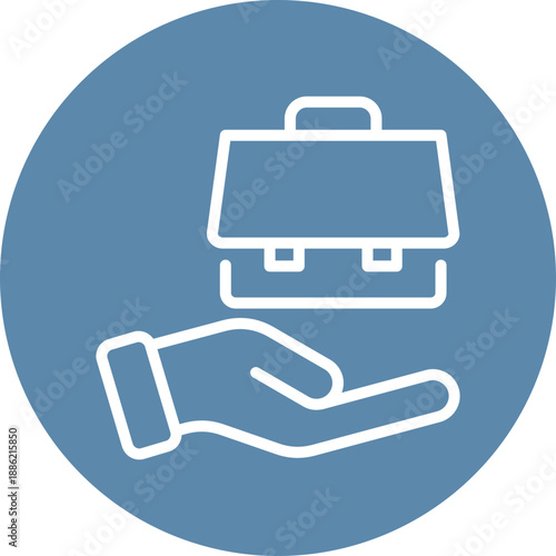 Job offer icon for gross domestic product (GDP), business, website, application, printing, document, poster design, etc