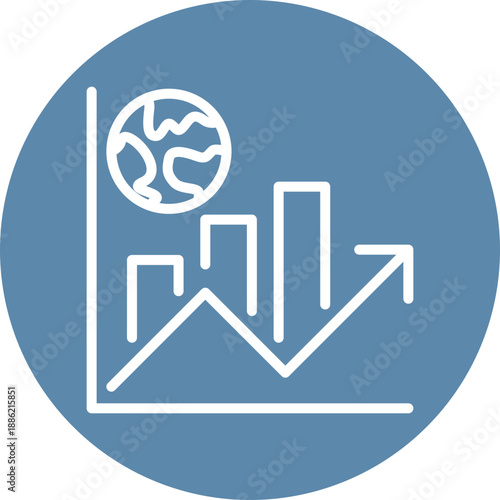 Gdp icon for gross domestic product (GDP), business, website, application, printing, document, poster design, etc