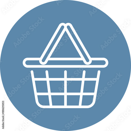 Shopping basket icon for gross domestic product (GDP), business, website, application, printing, document, poster design, etc