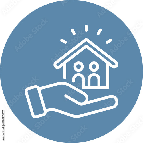 Household icon for gross domestic product (GDP), business, website, application, printing, document, poster design, etc