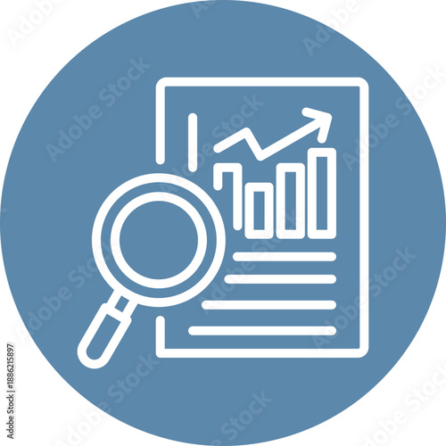 Data analysis icon for gross domestic product (GDP), business, website, application, printing, document, poster design, etc