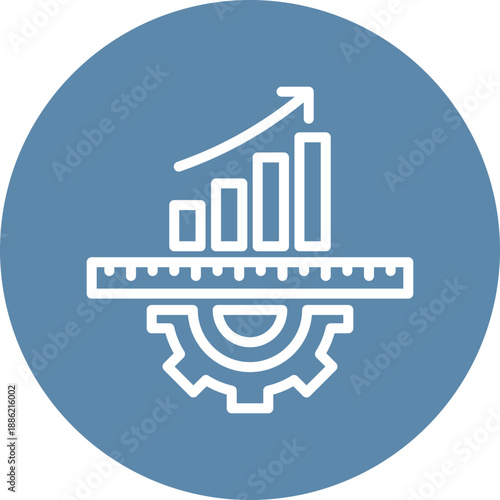 Measurement performance icon for gross domestic product (GDP), business, website, application, printing, document, poster design, etc