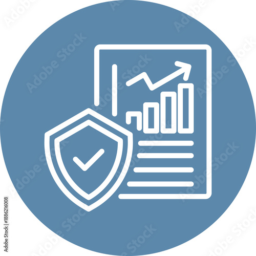 Reliable report icon for gross domestic product (GDP), business, website, application, printing, document, poster design, etc