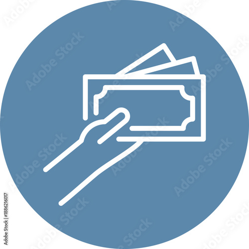 Wages icon for gross domestic product (GDP), business, website, application, printing, document, poster design, etc