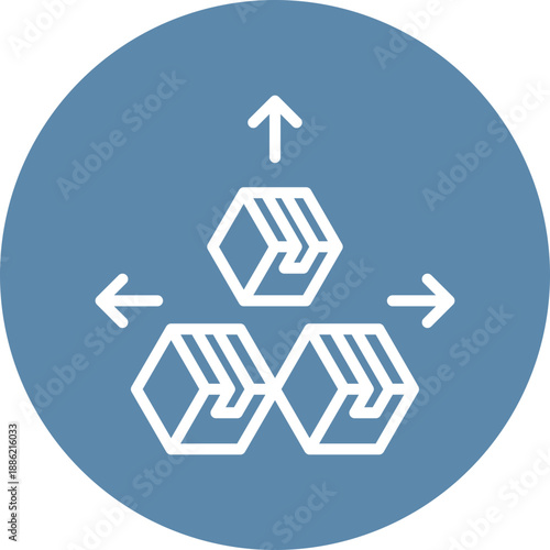 Distribution product icon for gross domestic product (GDP), business, website, application, printing, document, poster design, etc