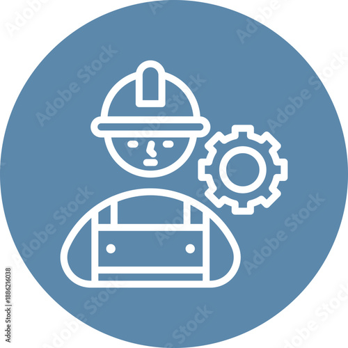 Mechanical icon for gross domestic product (GDP), business, website, application, printing, document, poster design, etc