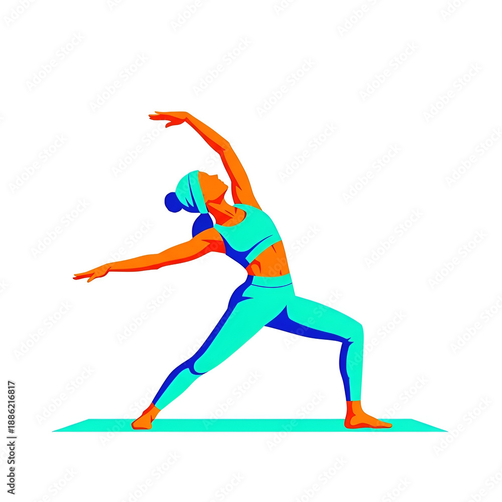 Fototapeta premium Yoga Stretch Pose for Flexibility and Balance